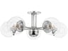 Meadow 5-Light Polished Nickel Glass Globe Semi Flush Mount