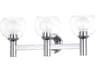 Leslie 3-Light Polished Chrome Glass Vanity Light