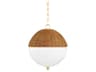 Summer 1-Light Aged Brass Glass Globe Mini Pendant