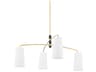 Evelyn 4-Light Aged Brass Cylinder Chandelier