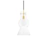 Mirabel 1-Light Aged Brass Glass Mini Pendant