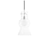 Mirabel 1-Light Polished Nickel Glass Mini Pendant