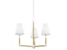 Mariana 3-Light Textured White Candelabra Chandelier