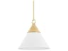 Mica 1-Light Aged Brass Pendant