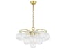 Mimi 6-Light Aged Brass Globe Chandelier