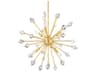Genesis 6-Light Aged Brass Crystal Sputnik Pendant