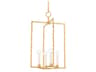 Adelaide 4-Light Vintage Gold Leaf Geometric Pendant