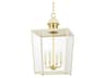 June 4-Light Aged Brass White Glass Candelabra Lantern Chandelier