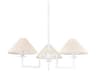 Gladwyne 3-Light Textured White Candelabra Empire Chandelier