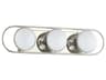 Amy 3-Light Polished Nickel Glass Vanity Light