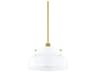 Luella 1-Light Aged Brass Glass Pendant