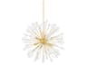 Linnea 8-Light Aged Brass Glass Candelabra Sputnik Chandelier