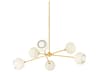 Saylor 6-Light Aged Brass Soft Cream Chandelier