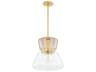 Elodie 1-Light Aged Brass Geometric Pendant