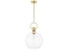 Catrine 1-Light Aged Brass Globe Pendant