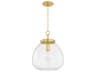 Della 1-Light Aged Brass Pendant