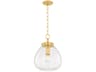 Della 1-Light Aged Brass Mini Pendant