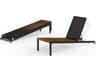 Bondi Sling Aluminum Teak Patio Chaise Lounge