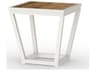 Bondi Outdoor Side Table Aluminum Teak Top