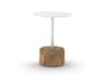 Glyph Round Low Table Sustainable Teak and Aluminum