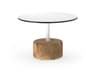 Glyph Round Low Table Aluminum Teak
