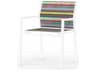 Stripe Stackable Dining Arm Chair Outdoor
