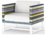 Stripe Aluminum Cushion Patio Lounge Chair