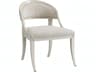 Inese Hardwood White Upholstered Armless Dining Chair