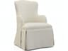 Vera Hardwood Beige Upholstered Arm Dining Chair