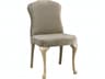 Annies Hardwood Gray Upholstered Armless Dining Chair