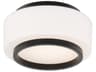 Preston 1-Light Black Drum Flush Mount
