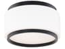 Preston 1-Light Black Drum Flush Mount