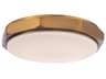 Grommet Round LED Flush Mount in Aged Brass