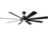 Aura 72 Inch Smart LED Ceiling Fan in Matte Black