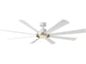 Aura 72 Inch Smart Ceiling Fan in Soft Brass and Matte White