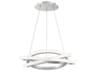 Veloce 3-Light Titanium Silver LED Pendant
