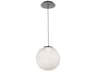 Cosmic 1-Light Black Glass LED Globe Mini Pendant