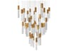 Cinema 41-Light Aged Brass Linear Pendant