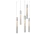 Magic 5-Light Polished Nickel Crystal LED Cylinder Pendant
