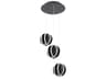 Carillion 3-Light Black LED Globe Mini Pendant