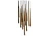 Cascade 15-Light Aged Brass Crystal LED Pendant