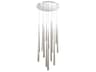 Cascade 15-Light Polished Nickel Crystal LED Pendant
