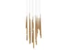 Cascade 21-Light Aged Brass Crystal LED Pendant