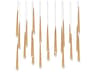 Cascade 23-Light Aged Brass Crystal LED Linear Island Pendant
