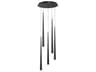 Cascade 5-Light Black Glass LED Pendant