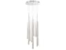 Cascade 9-Light Polished Nickel Glass LED Pendant