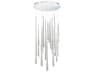 Cascade 21-Light Polished Nickel Glass LED Pendant