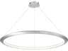The Ring 1-Light Brushed Aluminum Silver LED Round Pendant