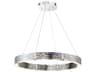 Zelda 12-Light Polished Nickel Glass LED Round Pendant