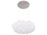 Fluffy 1-Light Brushed Nickel White LED Pendant